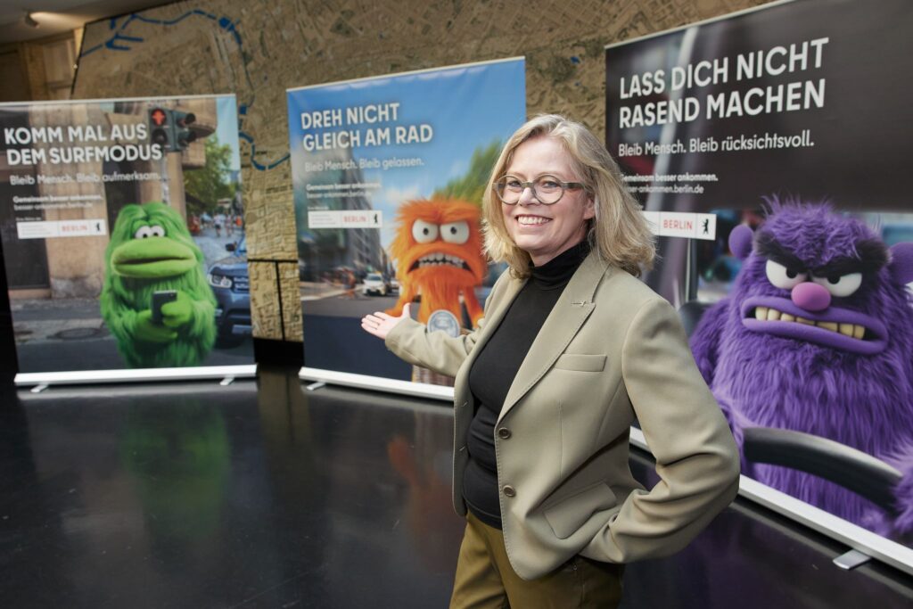 Verkehrssenatorin Bonde stellt neue Kampagne vor