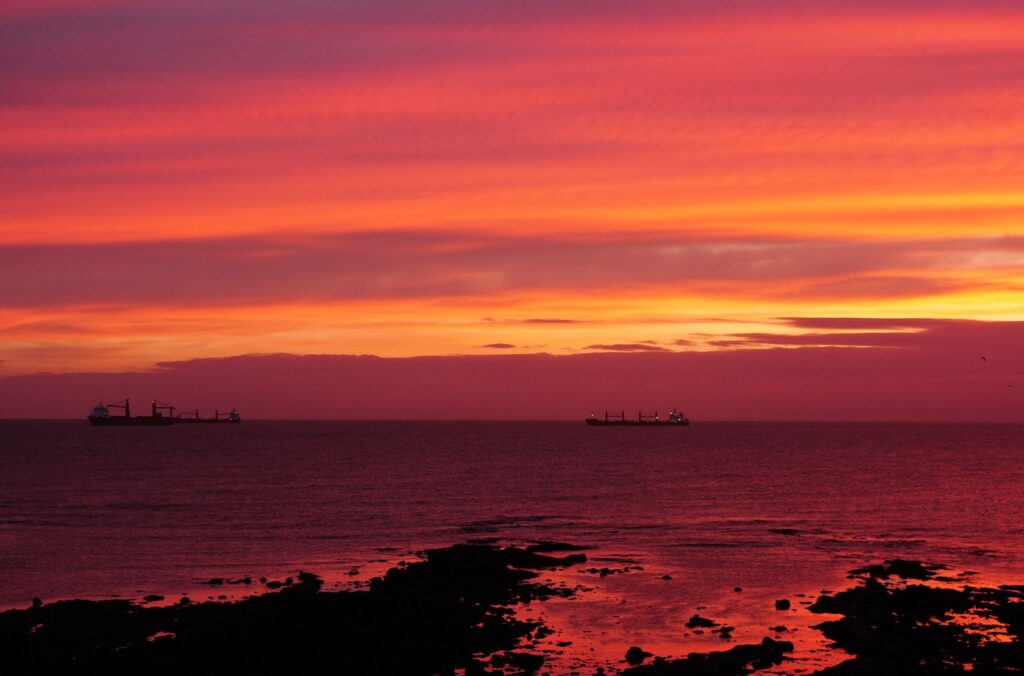 Sonnenaufgang am Cullercoats Beach