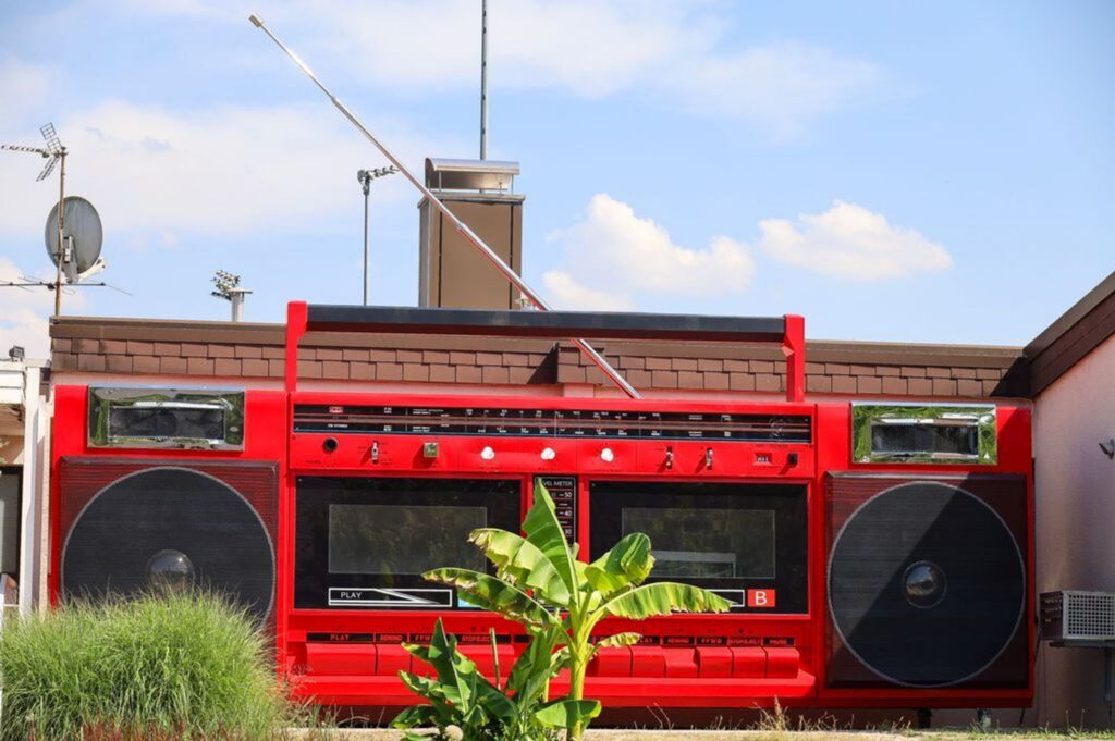 Ghettoblaster als Eisdiele