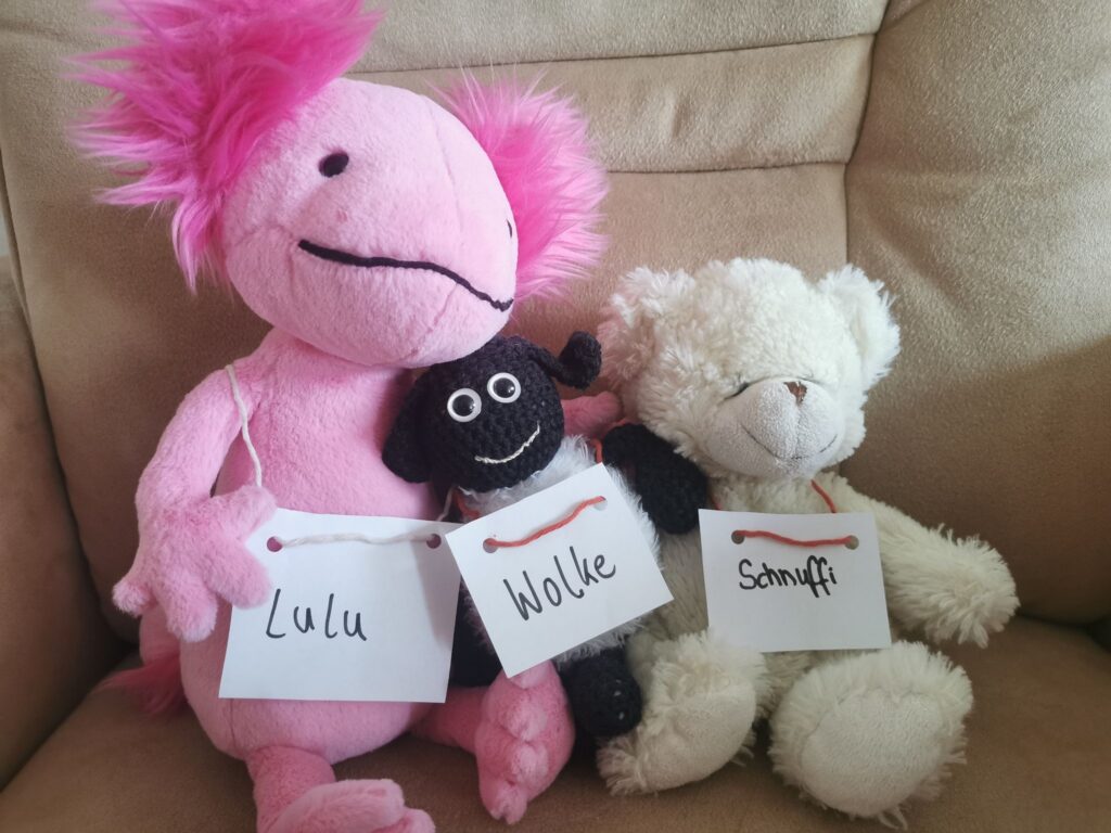 Kuscheltiere mit Spitznamen