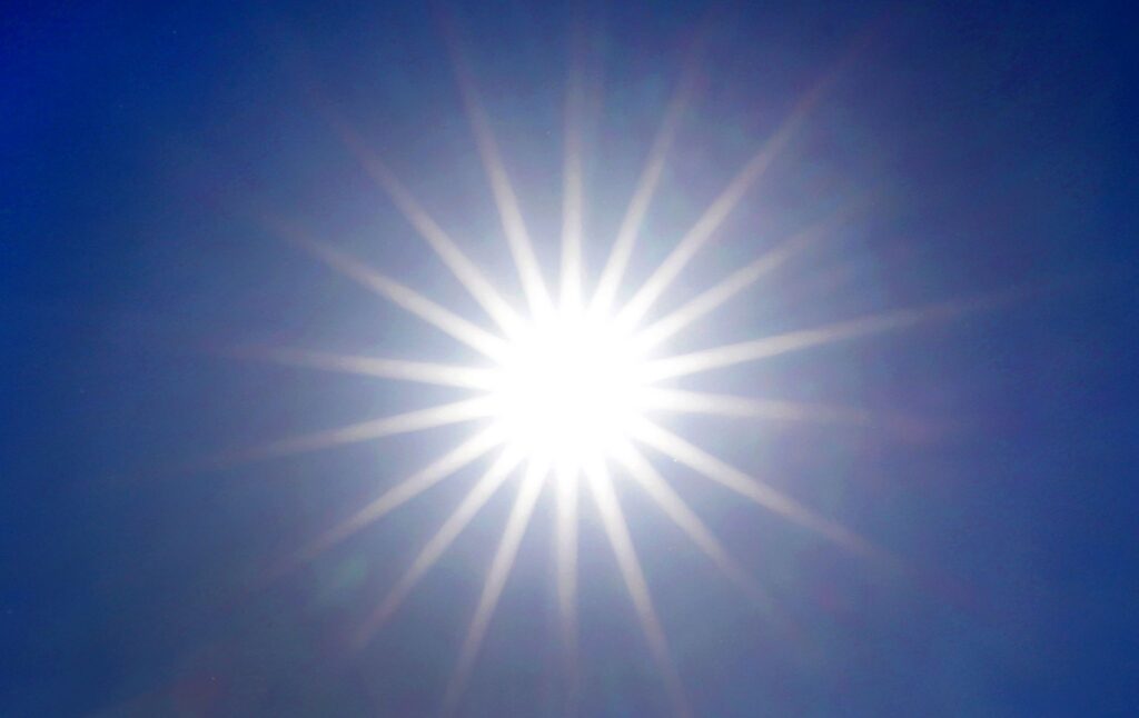 Sonne und Hitze