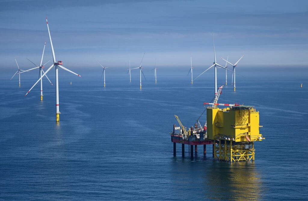 Bau eines Offshore-Windparks von EnBW
