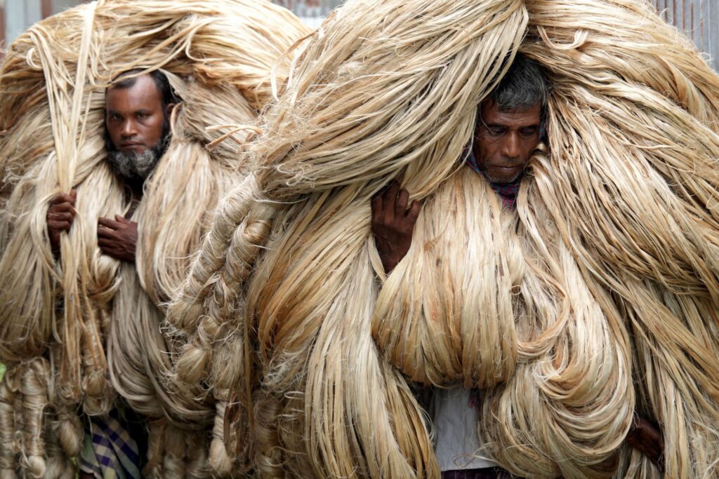 Jutemarkt in Bangladesh