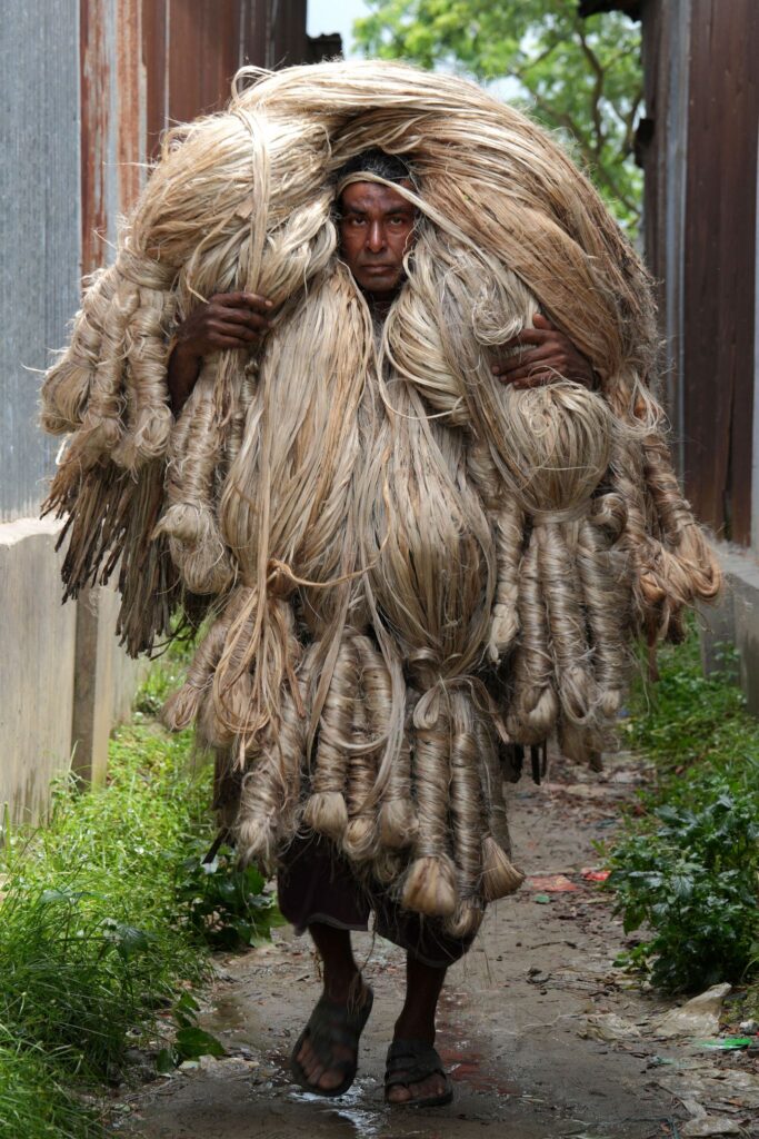 Jutemarkt in Bangladesh