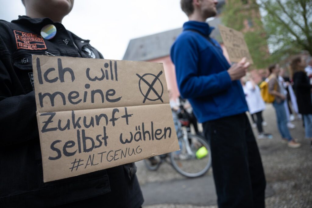 Demonstration für die Absenkung des Wahlalters