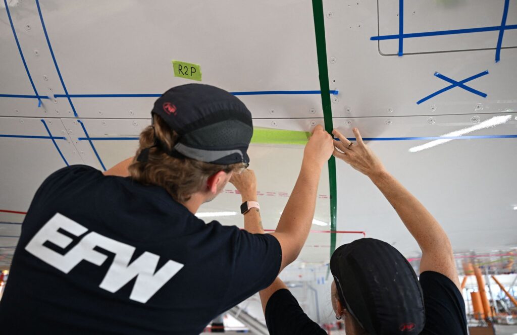 AeroSHARK-Installation an einem Airbus A330