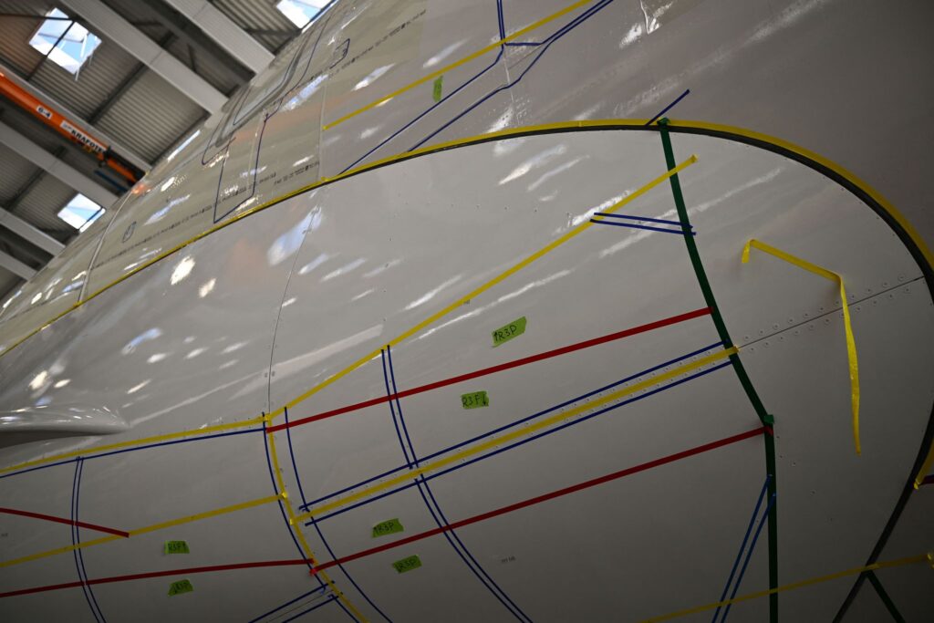 AeroSHARK-Installation an einem Airbus A330