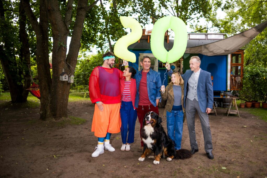 Fototermin am Set von Löwenzahn