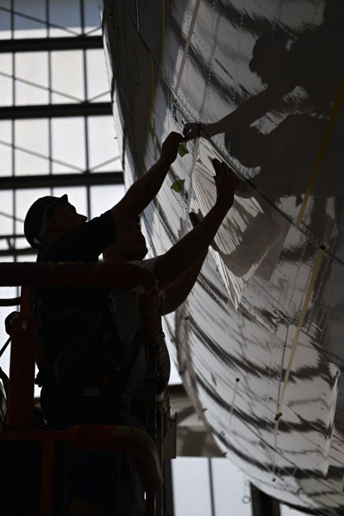 AeroSHARK-Installation an einem Airbus A330
