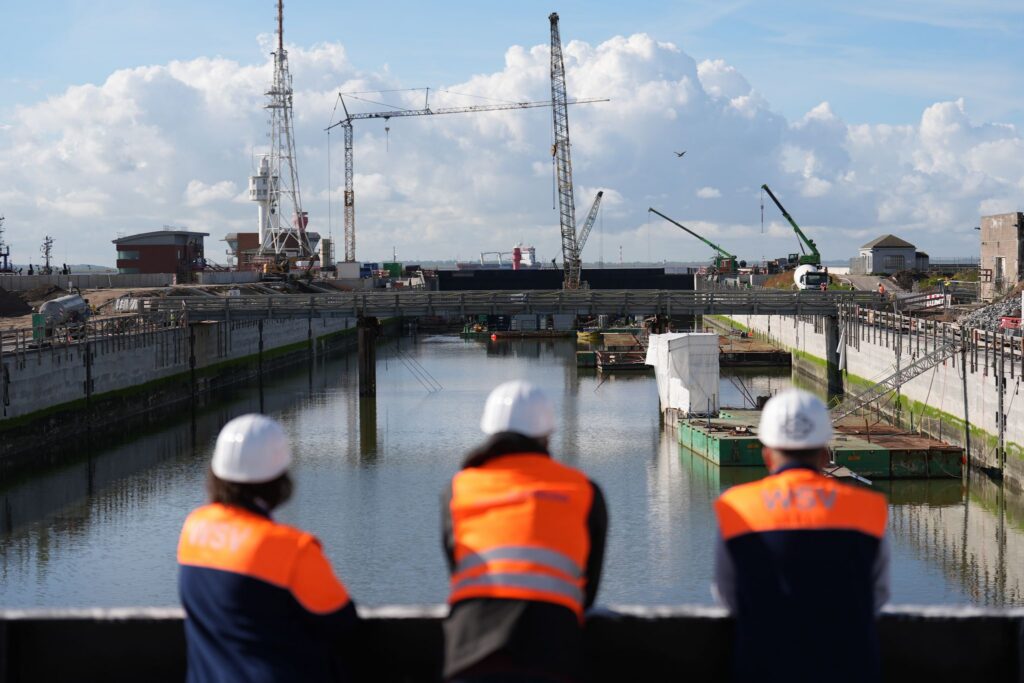 Baustelle fünfte Schleusenkammer Brunsbüttel