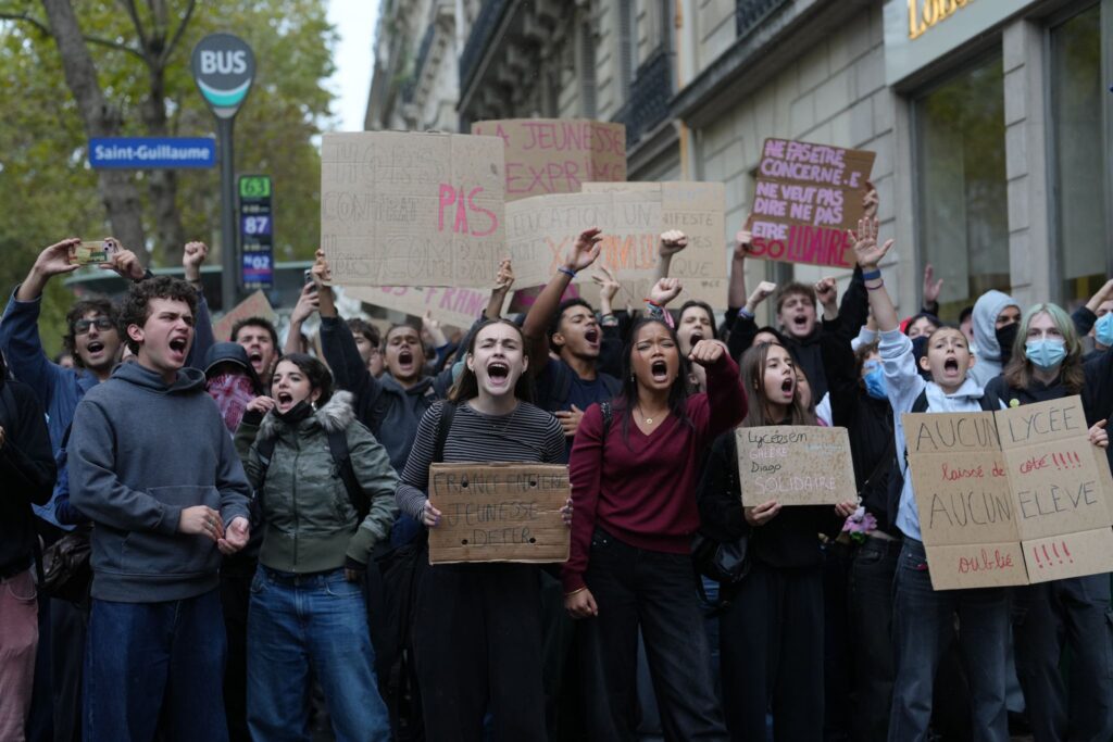 Schulproteste in Frankreich